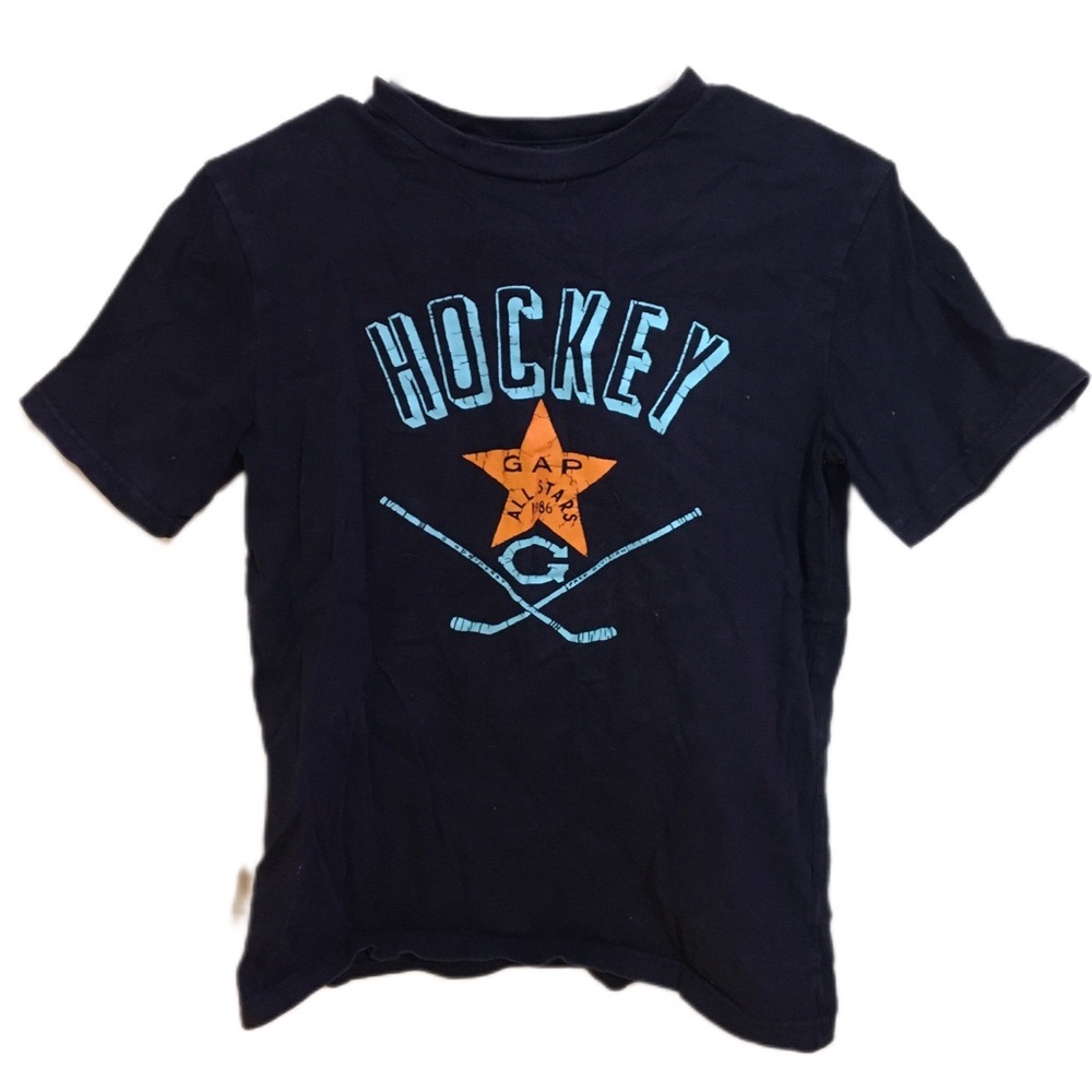 GAP Kids Navy Hockey T-Shirt - Picture 1 of 4